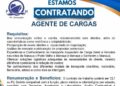 Empresa está selecionando Agente de cargas; Envie seu currículo!