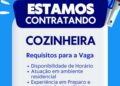 Seleção para vaga de Cozinheira; Envie seu currículo!