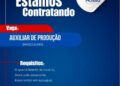 Rh está selecionando Auxiliar de produção, Jovem Aprendiz, Auxiliar de limpeza industrial; Envie seu currículo!