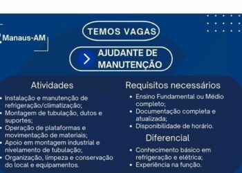 Empresa está selecionando Ajudante de Manuntenção; Envie seu currículo!
