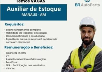 Empresa está selecionando Auxiliar de estoque; Envie seu currículo!