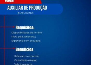Rh está selecionando Auxiliar de produção; Envie seu currículo!
