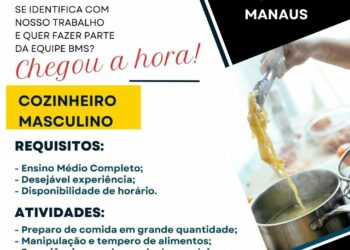 Empresa está selecionando Cozinheiro masculino; Envie seu currículo!