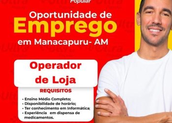 Drogaria ultra popular está selecionando Operador de loja; Envie seu currículo!