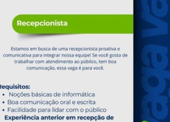 Seleção para vaga de Digitadora de laudo, Recepcionista, Recepcionista de laboratório; Envie seu currículo!