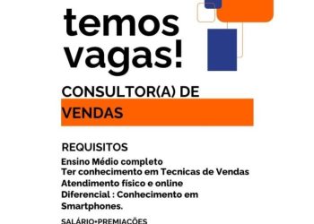 Loja de celular está selecionando Consultor (a) de vendas; Envie seu currículo!