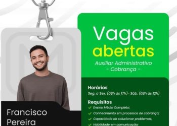 Empresa está selecionando Auxiliar administrativo cobrança; Envie seu currículo!