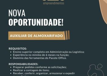 Empresa está selecionando Auxiliar de almoxarifado, Técnico em Edificações; Envie seu currículo!